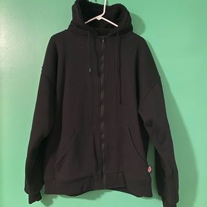 Thermo Lined Black Hoodie